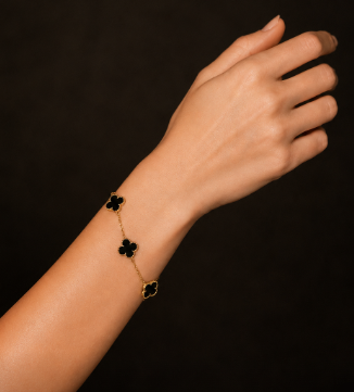 CELESTE Heritage Bloom Bracelet 14K White Gold Plated