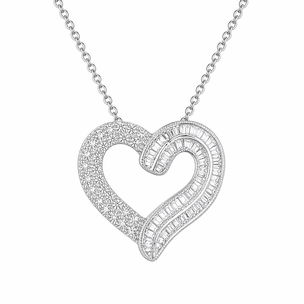 ANNETTE Open Heart Pendent Necklace 1CT