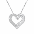 ANNETTE Open Heart Pendent Necklace 1CT