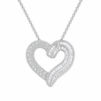 ANNETTE Open Heart Pendent Necklace 1CT