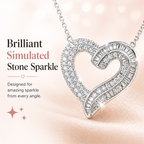 ANNETTE Open Heart Pendent Necklace 1CT