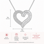 ANNETTE Open Heart Pendent Necklace 1CT