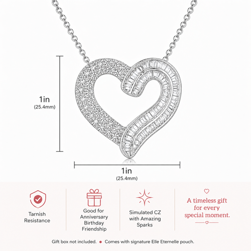Annette Open Heart Pendent Necklace