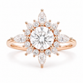 Elle Éternelle SUNBURST — Certified 2.67 CT Moissanite Engagement Ring