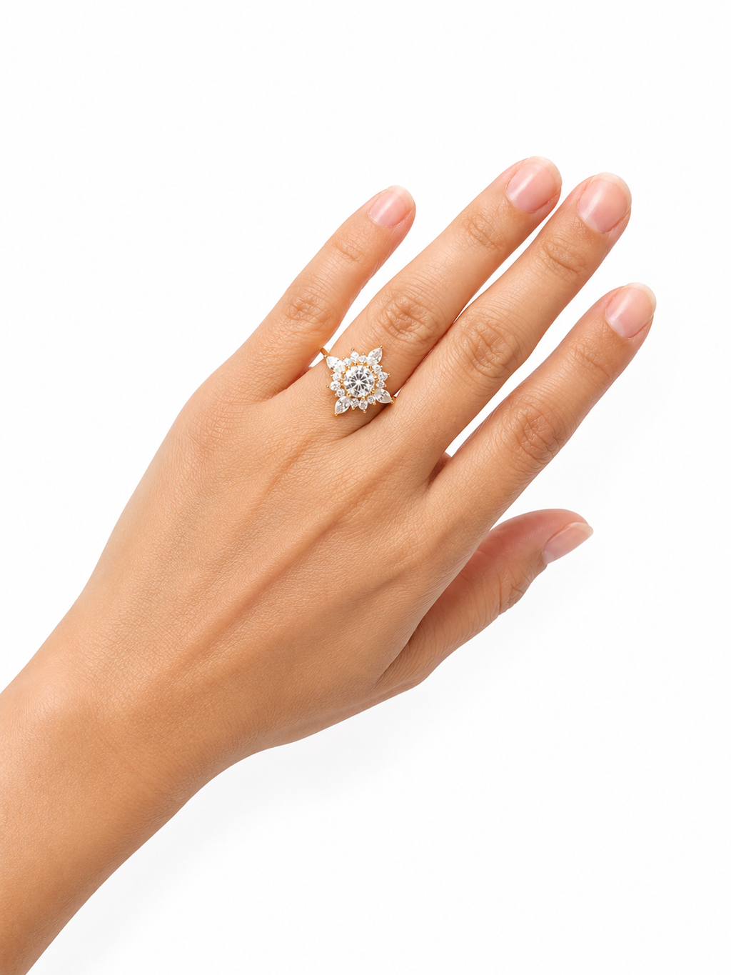 Elle Éternelle SUNBURST — Certified 2.67 CT Moissanite Engagement Ring
