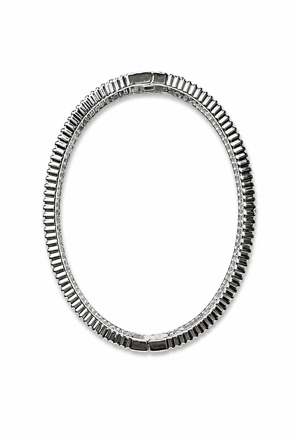 Stella Openwork Bangle Bracelet with Bezel-Set CZ Flowers, Milgrain Detail & Ribbed Edges