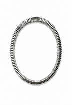 Stella Openwork Bangle Bracelet with Bezel-Set CZ Flowers, Milgrain Detail & Ribbed Edges