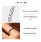 Eternity Band -Half Round Stone Band 925 Sterling Silver 0.27 CT