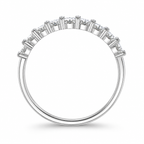 Nadia 2 CT Round Moissanite Bridal Set for Women, Hidden Halo Engagement Ring