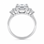 HEIRESS Emerald-Cut Certified Moissanite Engagement Ring – 4.34 CT