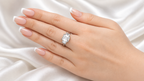 FORGETMENOT Emerald Cut Premium Moissanite Three-Stone Ring 3CT