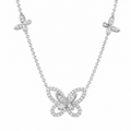Mariposa Butterfly Necklace 925 Sterling Silver Rhodium-Plated