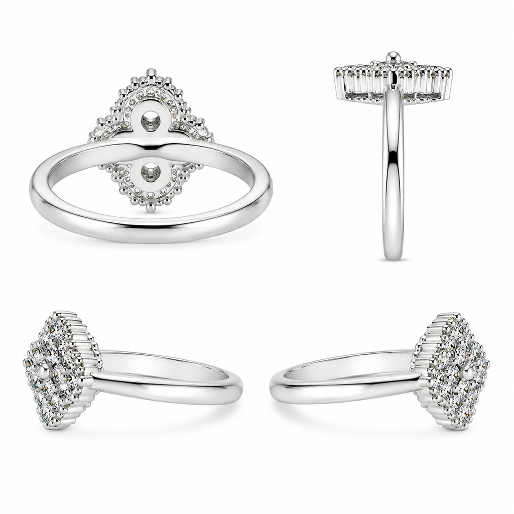 [PRE-ORDER] JULIETTE -Four-leaf Clover Mossanite 925 Sterling Silver
