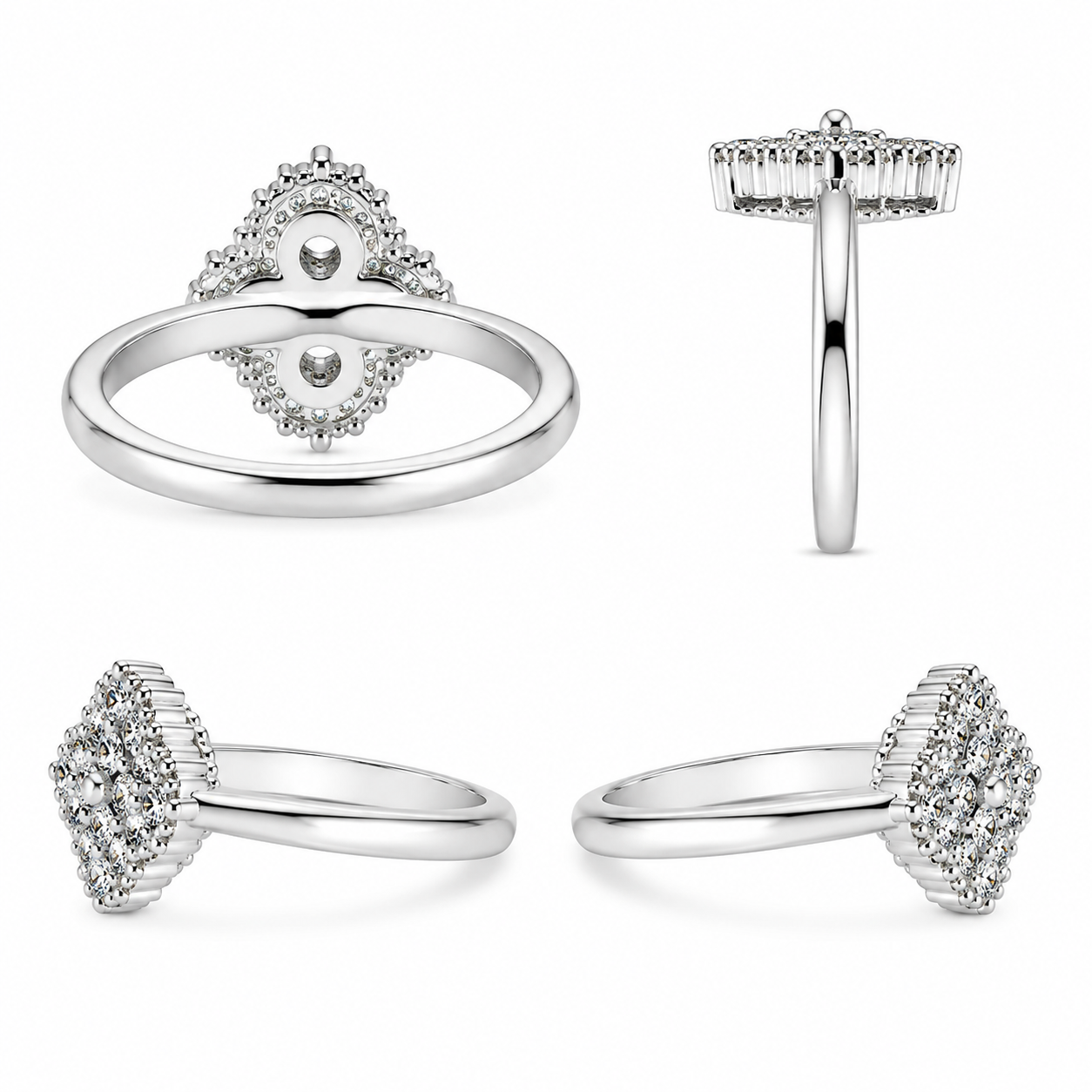 [PRE-ORDER] JULIETTE -Four-leaf Clover Mossanite 925 Sterling Silver