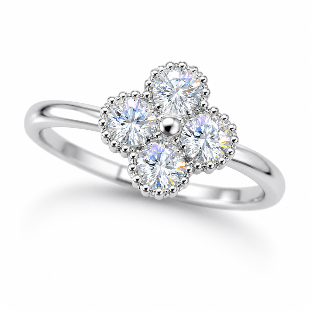 [PRE-ORDER] JULIETTE -Four-leaf Clover Mossanite 925 Sterling Silver