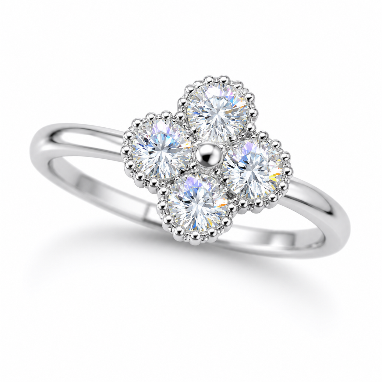 [PRE-ORDER] JULIETTE -Four-leaf Clover Mossanite 925 Sterling Silver