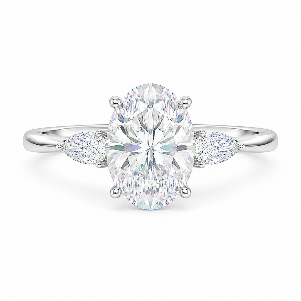 [PRE-ORDER] Forgetmenot -3.1 CT Oval Cut Moissanite Engagement Ring
