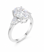 [PRE-ORDER] Forgetmenot -3.1 CT Oval Cut Moissanite Engagement Ring