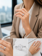[PRE-ORDER] Forgetmenot -3.1 CT Oval Cut Moissanite Engagement Ring