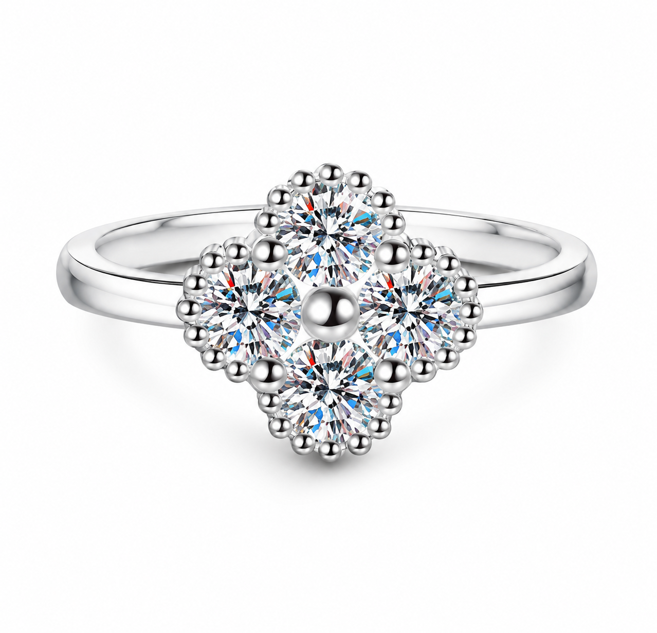 [PRE-ORDER] JULIETTE -Four-leaf Clover Mossanite 925 Sterling Silver