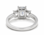 [SOLD OUT] FORGET-ME-NOT Three-Stone Moissanite Engagement Ring, 2.52 CT Emerald Cut