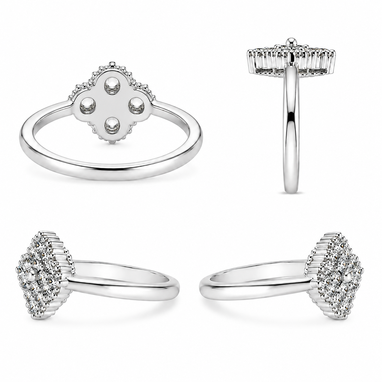 JULIETTE -Four-leaf Clover Mossanite 925 Sterling Silver