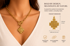 DANIEL Saint Benedict Toggle Necklace 18K Plated