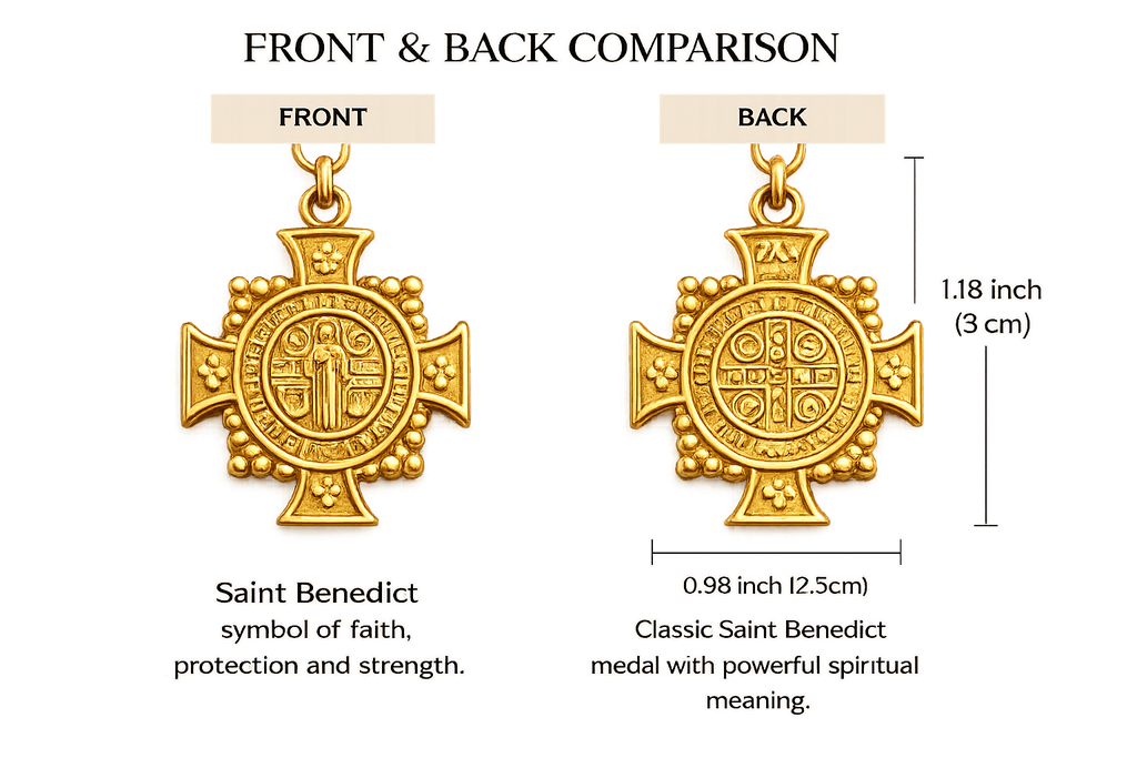 DANIEL Saint Benedict Toggle Necklace 18K Plated