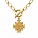 DANIEL Saint Benedict Toggle Necklace 18K Plated