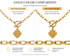 DANIEL Saint Benedict Toggle Necklace 18K Plated
