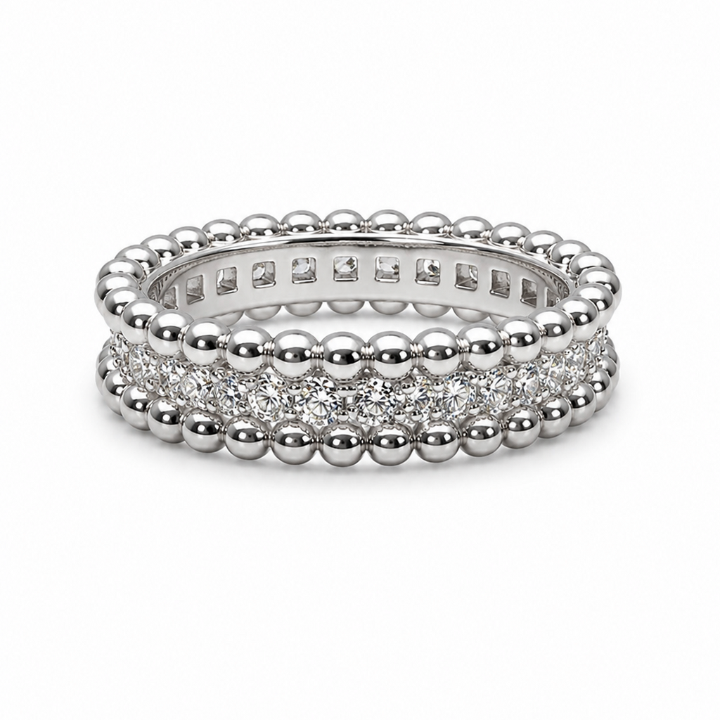 Emma Pavé Stacking Eternity Band Ring