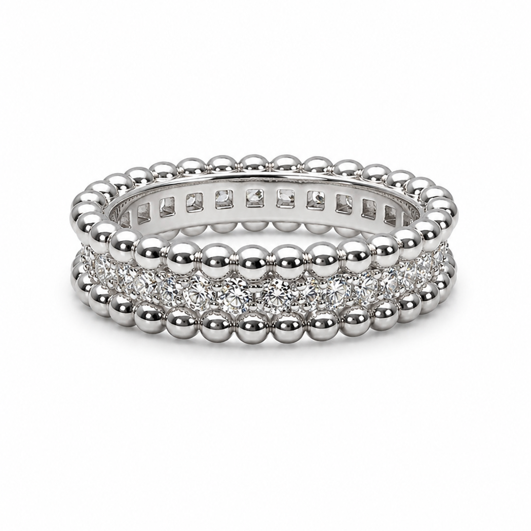 Emma Pavé Stacking Eternity Band Ring