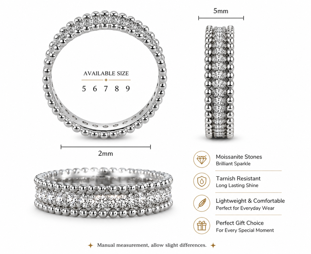 Emma Pavé Stacking Eternity Band Ring
