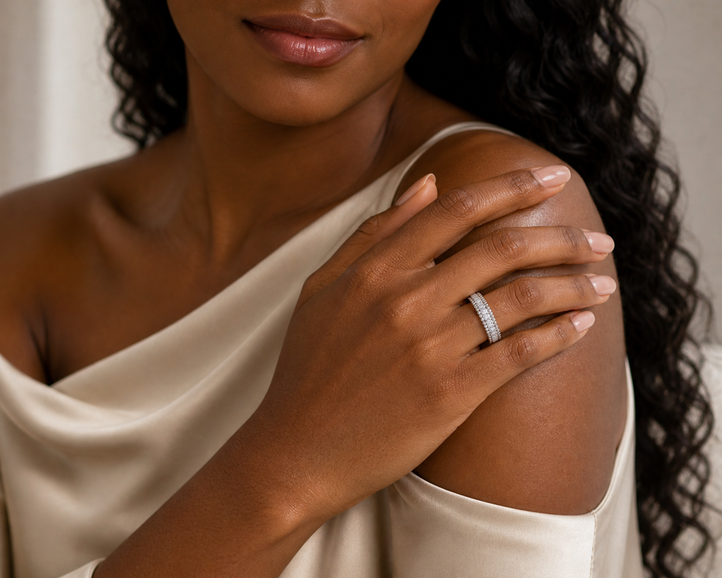 Emma Pavé Stacking Eternity Band Ring