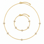 FELICIA S925 Floral Necklace & Bracelet Set