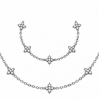 FELICIA S925 Floral Necklace & Bracelet Set