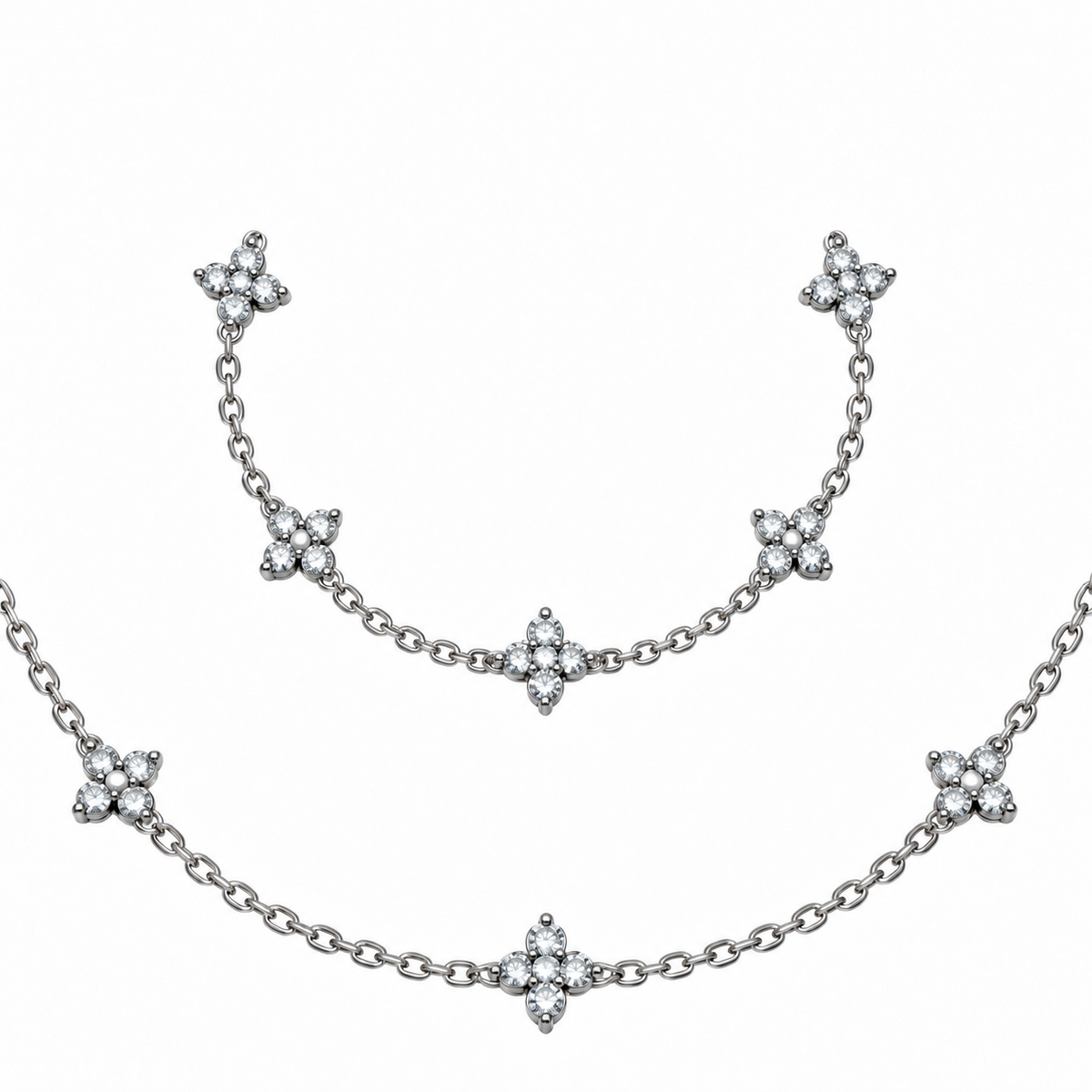 FELICIA S925 Floral Necklace & Bracelet Set
