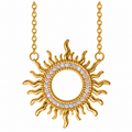 SOLEIL - Sun Pendant Necklace (Rhoduim/18K Yellow Gold)