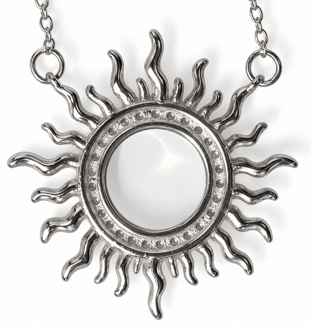 SOLEIL - Sun Pendant Necklace (Rhoduim/18K Yellow Gold)