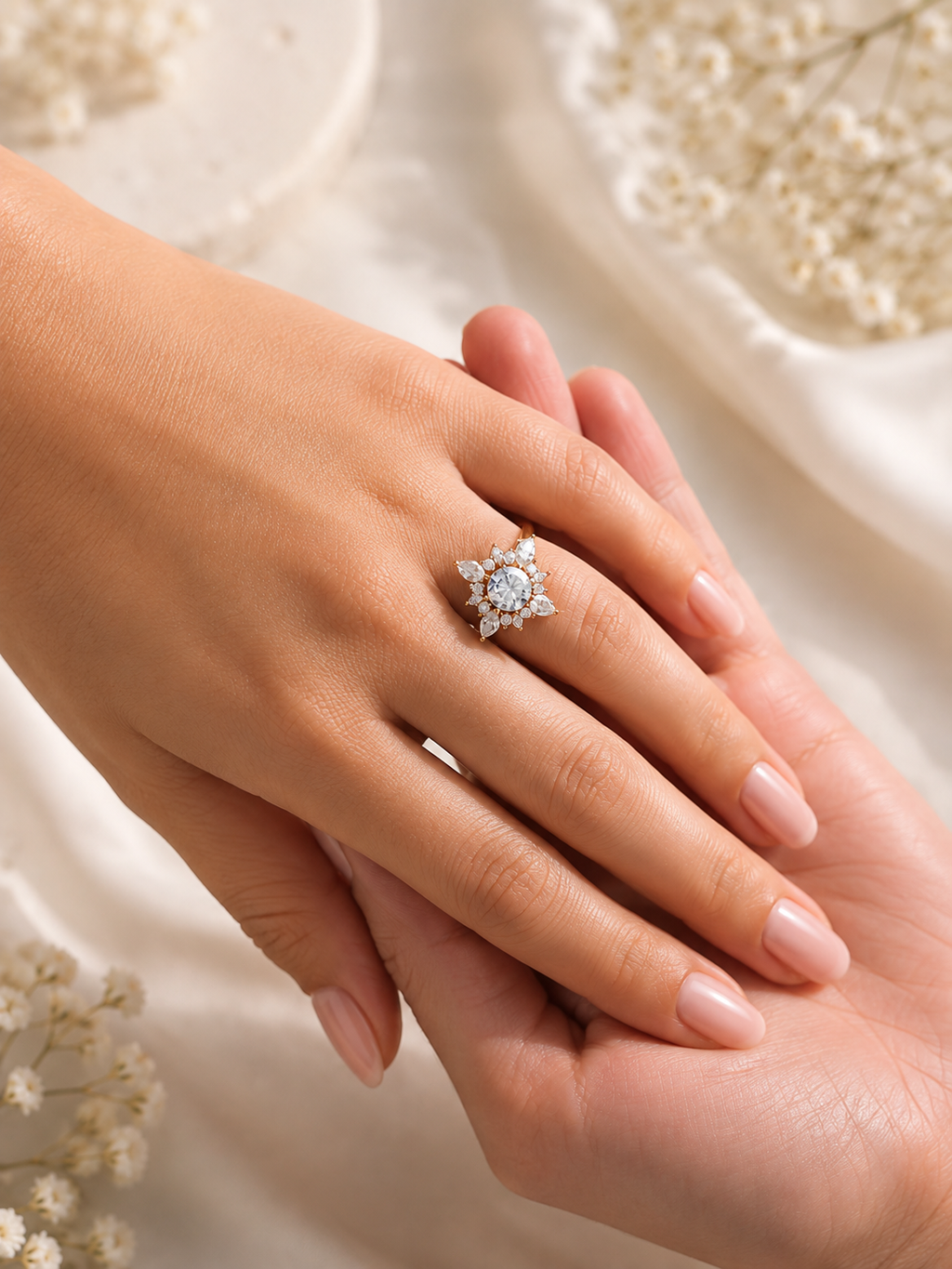 Elle Éternelle SUNBURST — Certified 2.67 CT Moissanite Engagement Ring