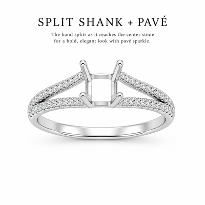Split Shank +  Pavé