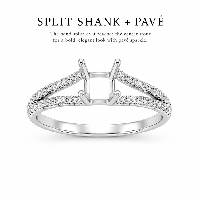Split Shank Pavé