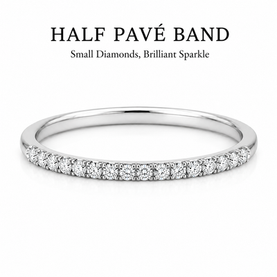 Half Pavé (Cubic Zirconia)