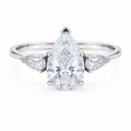EVERLASTING Three Stone Pear Trilogy Moissanite Engagement Ring 3.0 CT