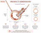 ANNA Interlocking Circle Necklace-Rose Gold Plated