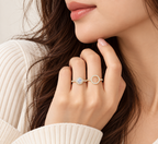 [PRE-ORDER] EMPRESS – Round Halo 1.89 CT Bridal Ring Set with Nesting Pavé Circle Band