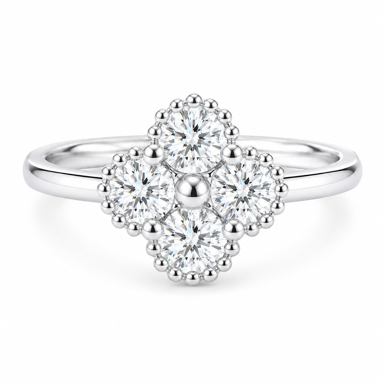 JULIETTE -Four-leaf Clover Mossanite 925 Sterling Silver