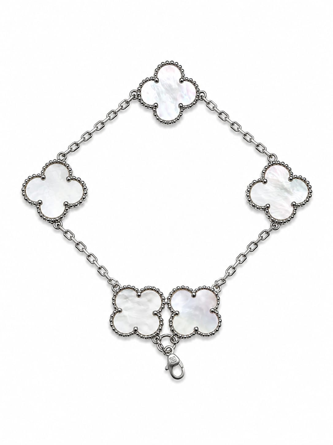 CELESTE Heritage Bloom Bracelet 14K White Gold Plated