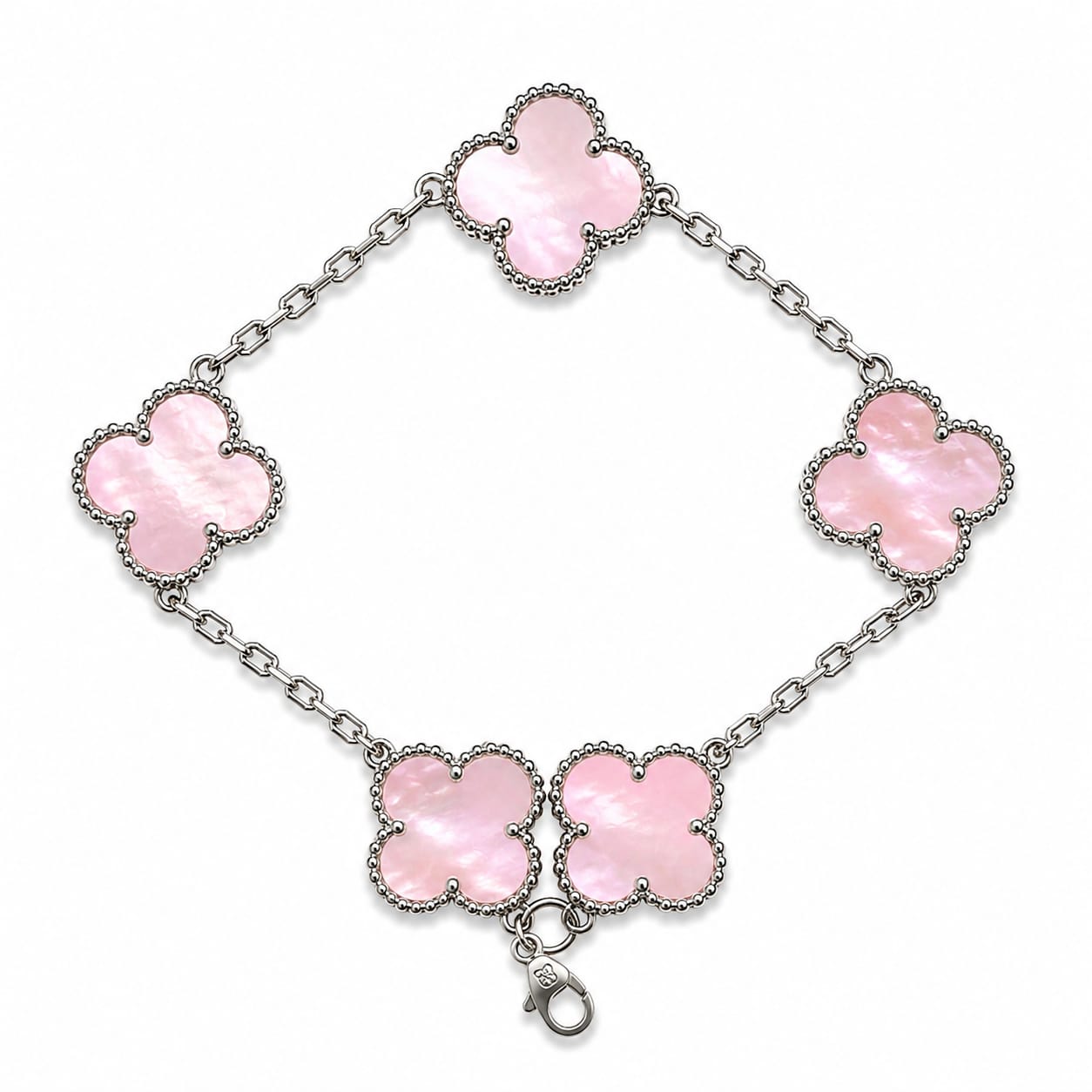 CELESTE Heritage Bloom Bracelet 14K White Gold Plated