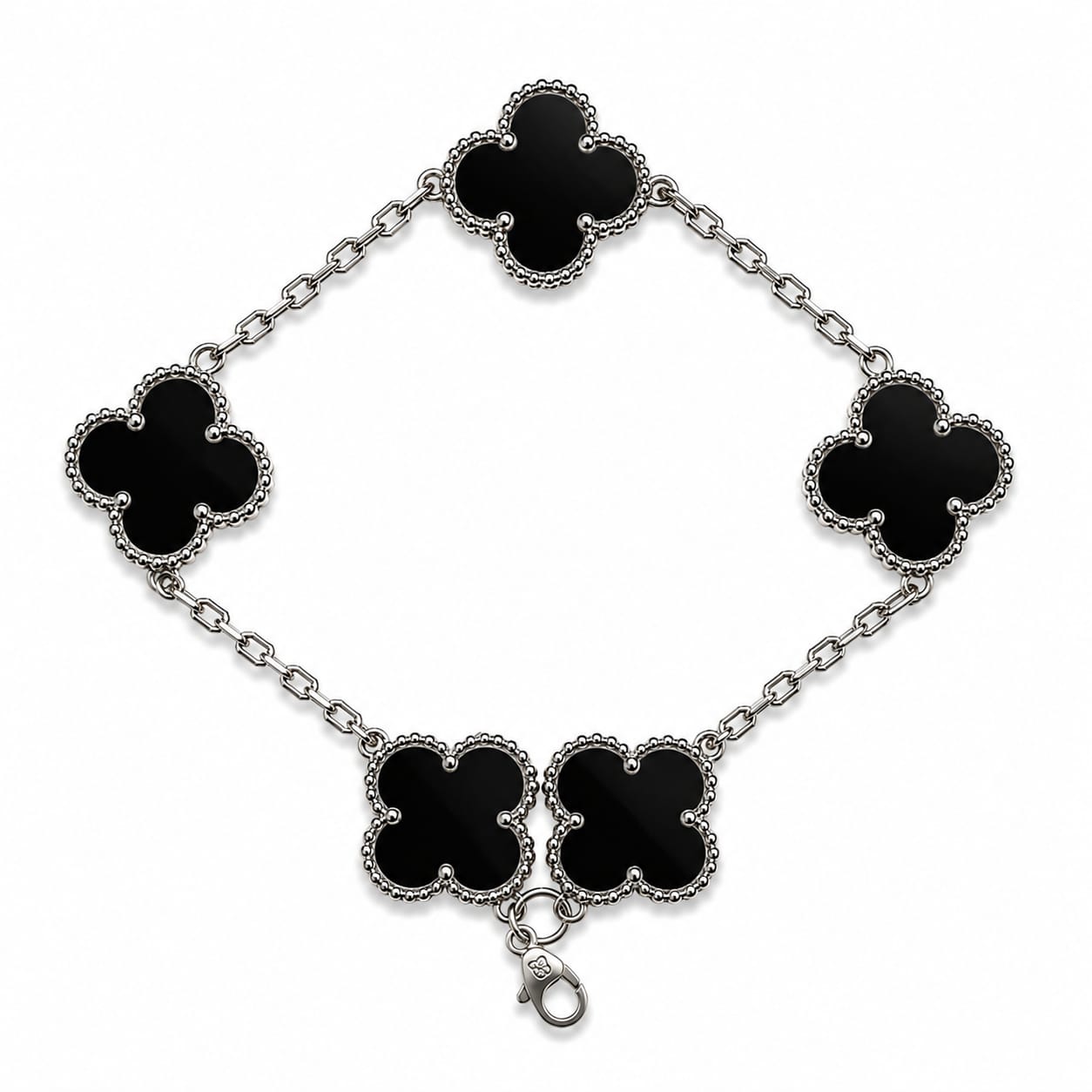 CELESTE Heritage Bloom Bracelet 14K White Gold Plated